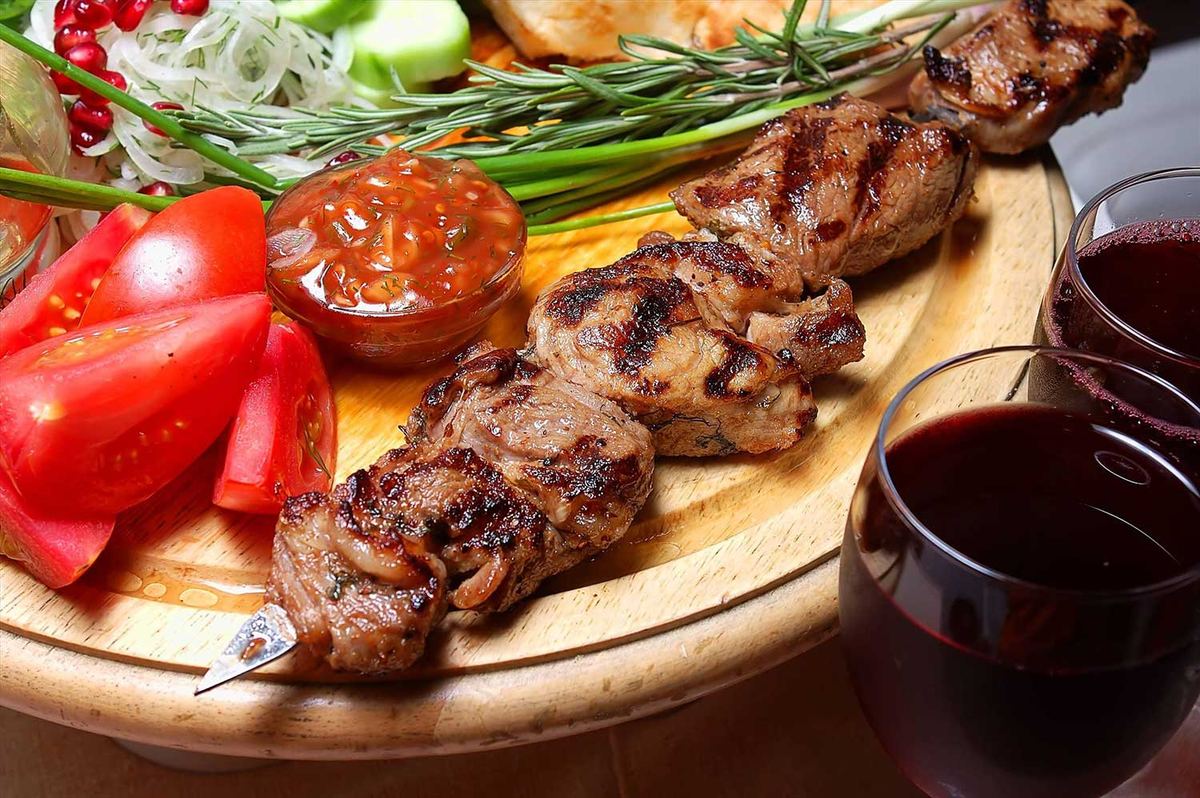 Mixed grill kebab served at Efes Kebab & Pizza in Barnstaple